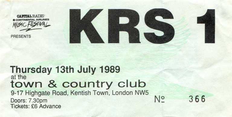 BDP ticket 13 July 1989