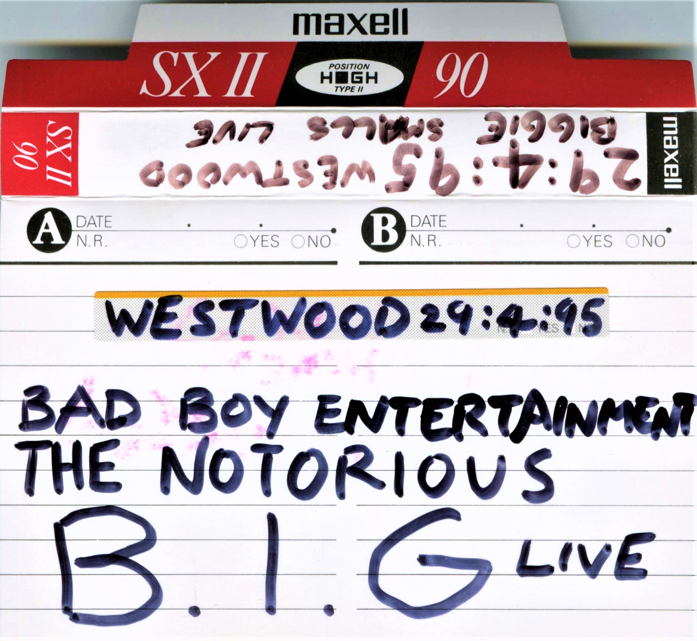 Puff Daddy Biggie Smalls Craig Mack & DJ 4-5 Hammersmith Palais London March 19th 1995