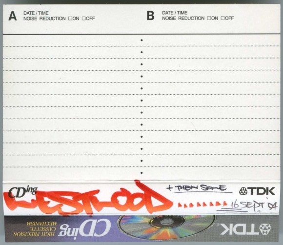 Westwood - 16 September 1994 J-Card