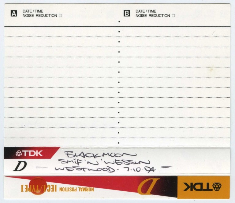 Westwood - 7 October 1994 J-Card