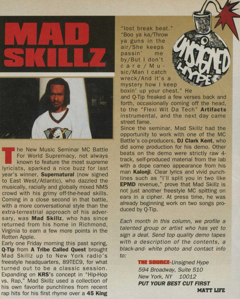 Mad Skillz - Unsigned Hype August 1994