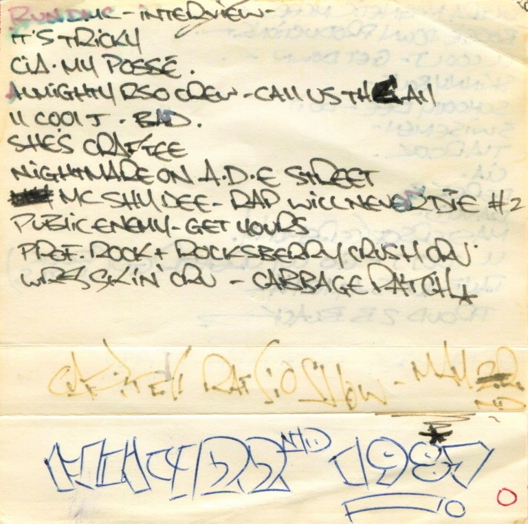 RUN DMC MAY 85 JCARD1